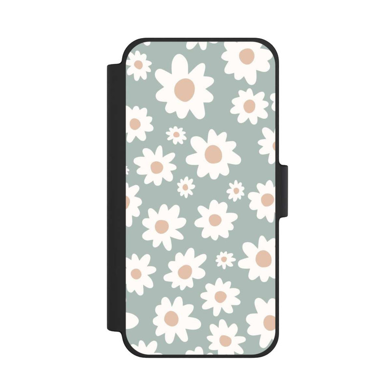 iPhone 12 mini NIVOflip Gänseblümchen Muster grün