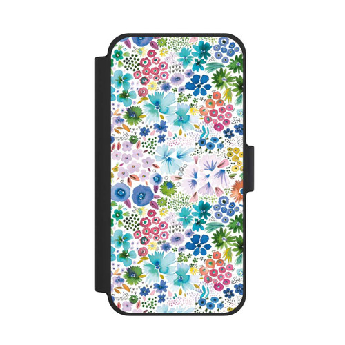 Apple iPhone 12 mini NIVOflip Kunstvolle kleine Frühlingsblumen blau