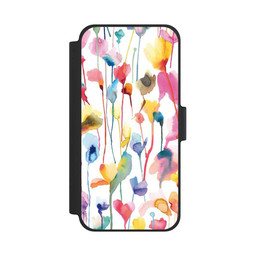 Apple iPhone 12 mini NIVOflip Aquarell Wildblumen bunt
