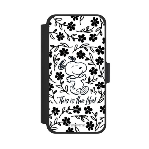 Apple iPhone 12 mini NIVOflip Snoopy schwarz und weiß This Is The Life