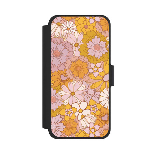 Apple iPhone 12 mini NIVOflip Retro Flower Walpaper Yellow