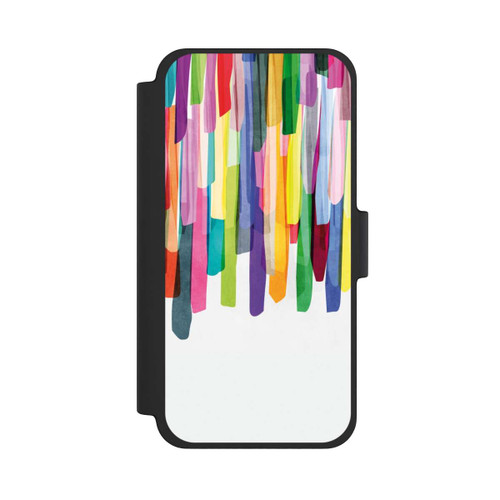 Apple iPhone 12 mini NIVOflip Bunte Streifen Weißer Hintergrund