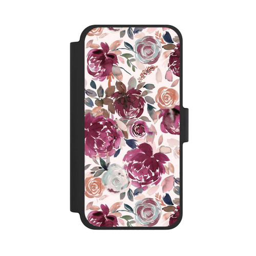 Apple iPhone 12 mini NIVOflip Herbstpfingstrosen und Rosen in Rosa