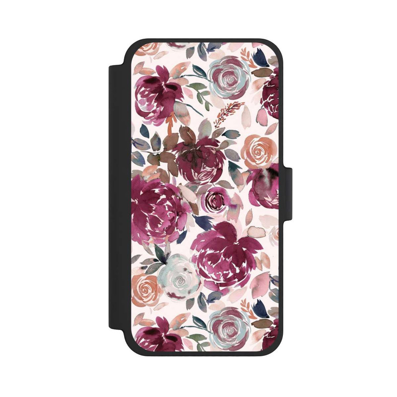 iPhone 12 mini NIVOflip Herbstpfingstrosen und Rosen in Rosa