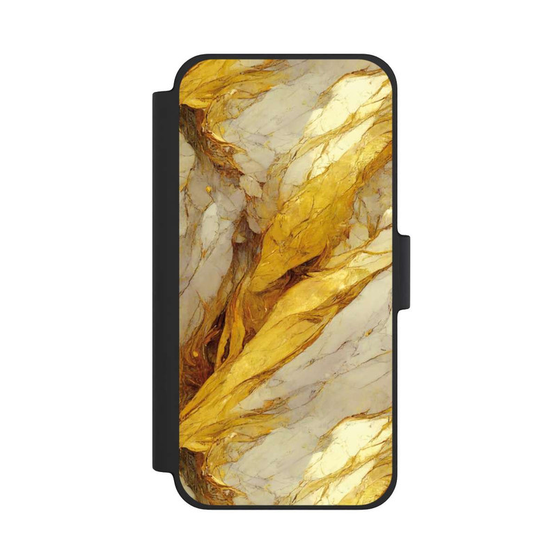 iPhone 12 mini NIVOflip Weiße Marmor-Golddruckschichten