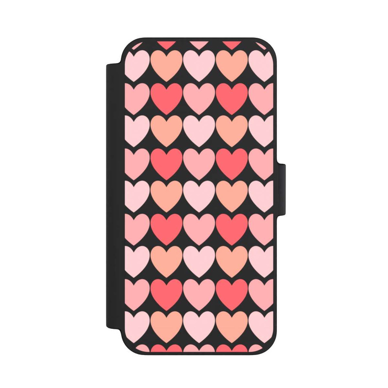 iPhone 12 mini NIVOflip Coeurs d'ombres roses