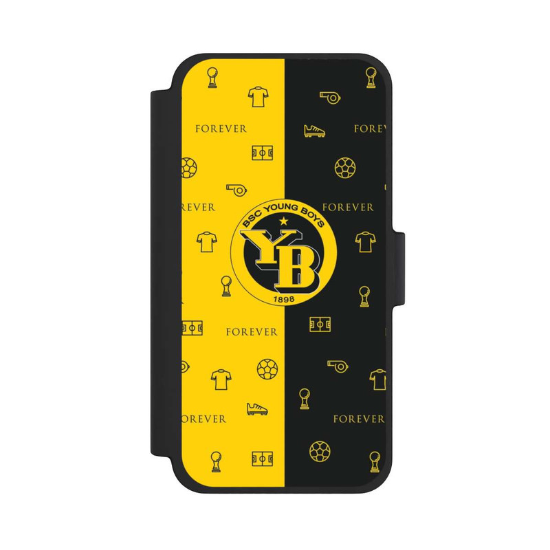 iPhone 12 mini NIVOflip BSC YB Gelb Schwarz Muster