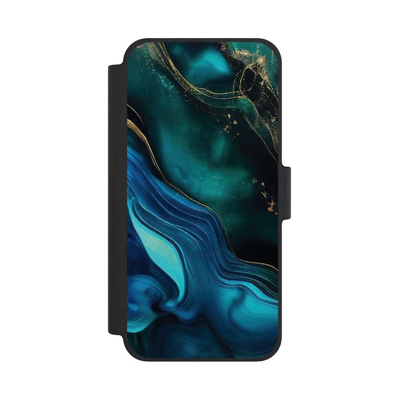 iPhone 12 mini NIVOflip Encre bleue et dorée