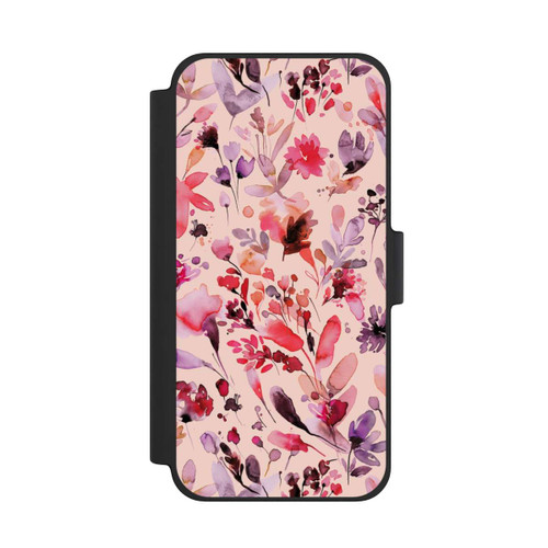 Apple iPhone 12 mini NIVOflip Künstlerische Blumen Viva Magenta