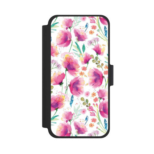 Apple iPhone 12 mini NIVOflip Abstrakte Mohnblumen aquarell