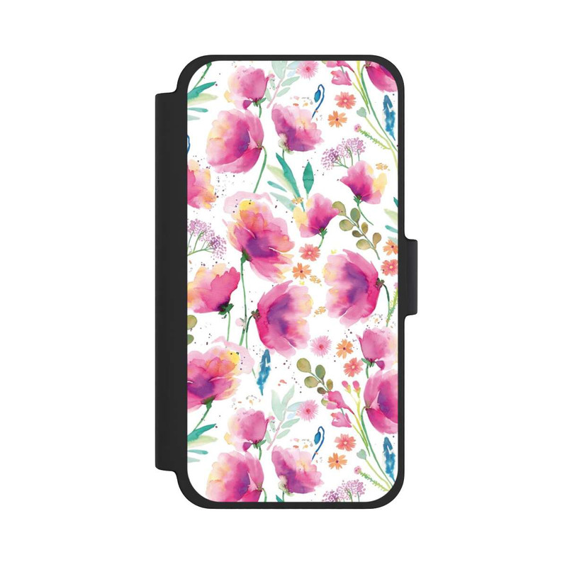 iPhone 12 mini NIVOflip Abstrakte Mohnblumen aquarell