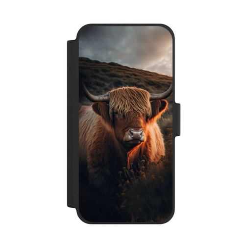 Apple iPhone 12 mini NIVOflip Vache Highland avec de grandes cornes avec IA