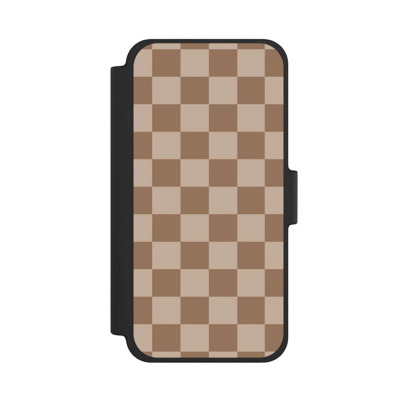 iPhone 12 mini NIVOflip Braun Karo
