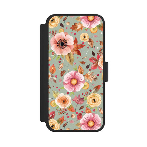 Apple iPhone 12 mini NIVOflip Autumn Flowers Soft Green