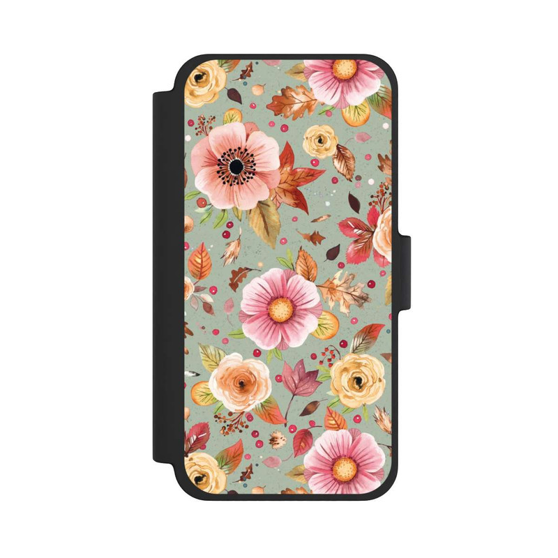 iPhone 12 mini NIVOflip Autumn Flowers Soft Green