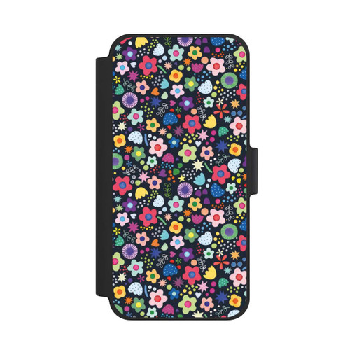 Apple iPhone 12 mini NIVOflip Psychedelic Flowers Multi Black