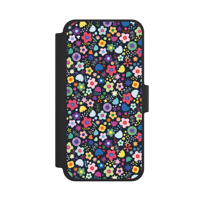 iPhone 12 mini NIVOflip Psychedelic Flowers Multi Black