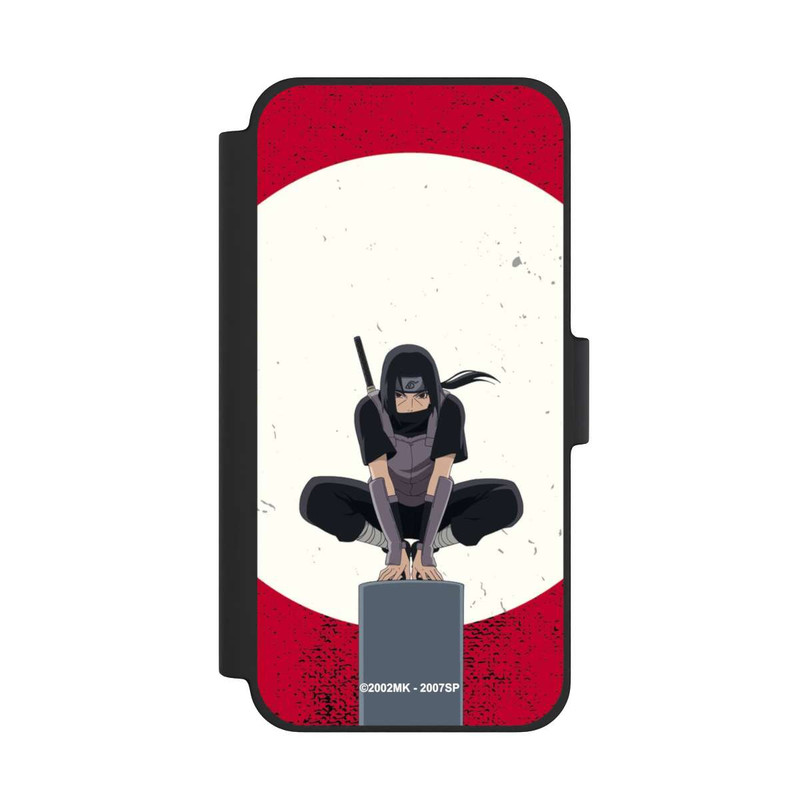 iPhone 12 mini NIVOflip Symbole Itachi Uchiha fond rouge