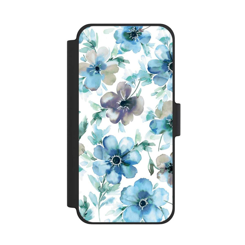 iPhone 12 mini NIVOflip Motif de fleurs bleues Tendance