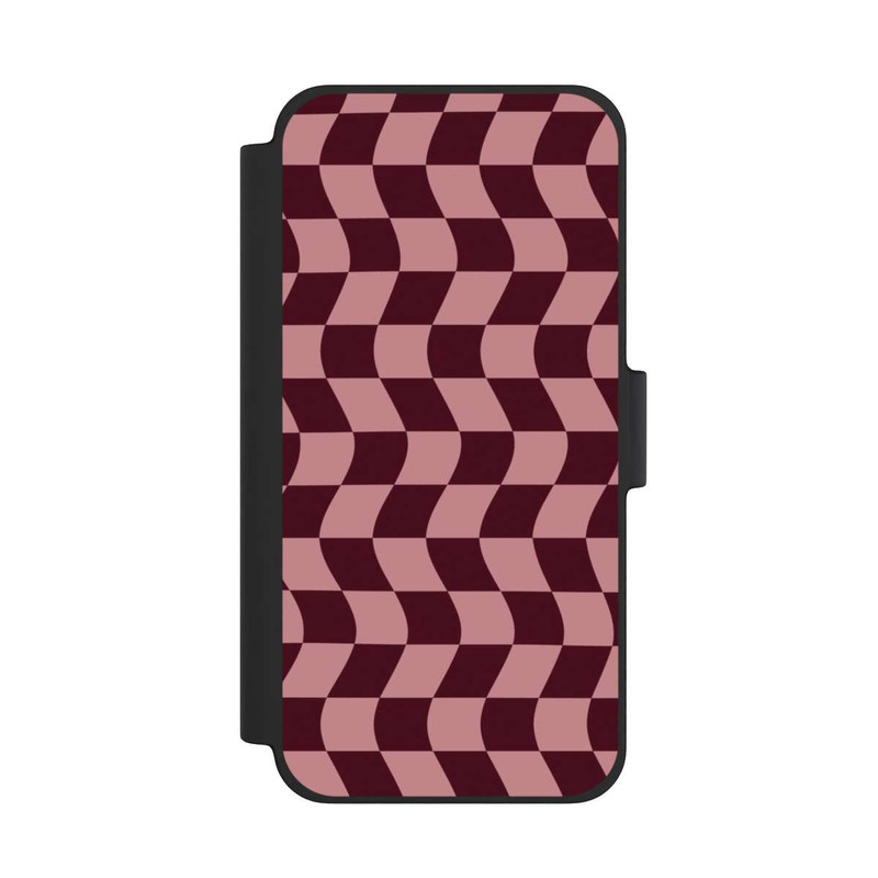 iPhone 12 mini NIVOflip Damier rouge-rose
