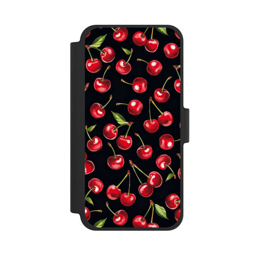 Apple iPhone 12 mini NIVOflip Cherry Pattern Black with AI