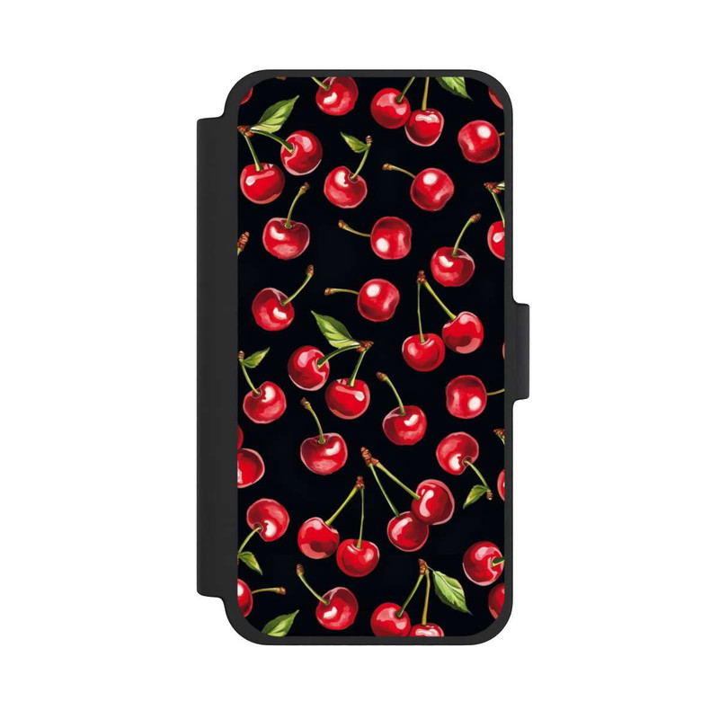 iPhone 12 mini NIVOflip Cherry Pattern Black with AI