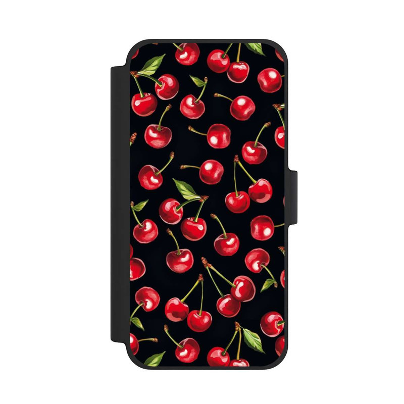 iPhone 12 mini NIVOflip Cherry Pattern Black with AI