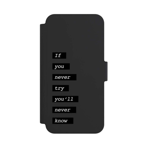 Apple iPhone 12 mini NIVOflip If You Try Black Transparent