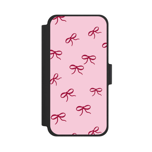Apple iPhone 12 mini NIVOflip Schleifen Muster Rot Pink