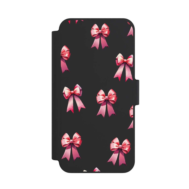 iPhone 12 mini NIVOflip Schleifen Muster Aquarell Pink