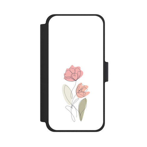 Apple iPhone 12 mini NIVOflip Flower Line Art Red
