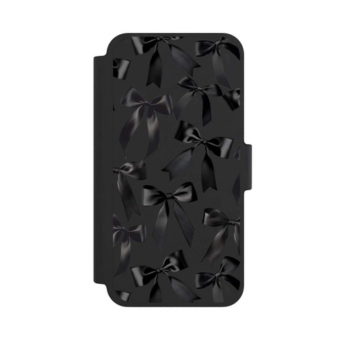 Apple iPhone 12 mini NIVOflip Schwarze Satinschleifen