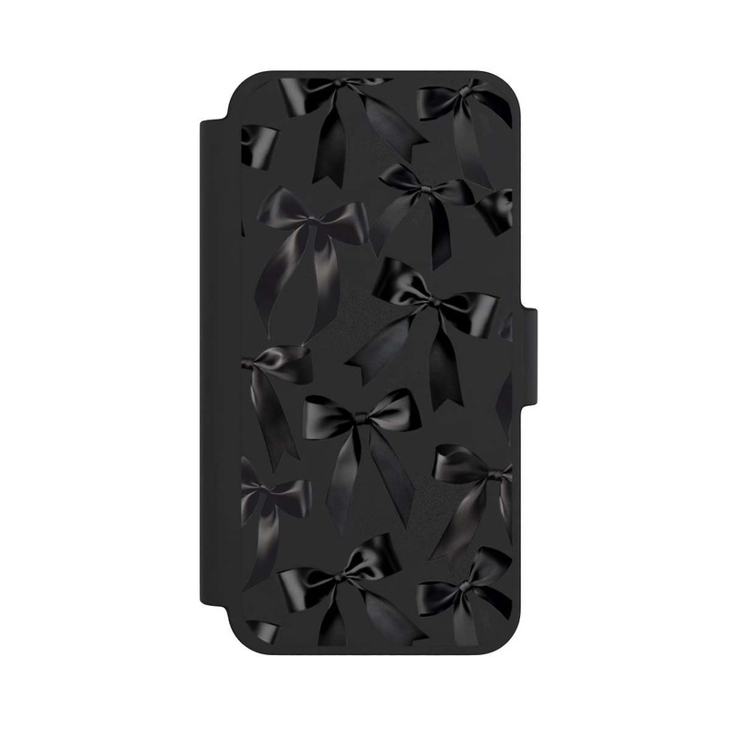 iPhone 12 mini NIVOflip Schwarze Satinschleifen