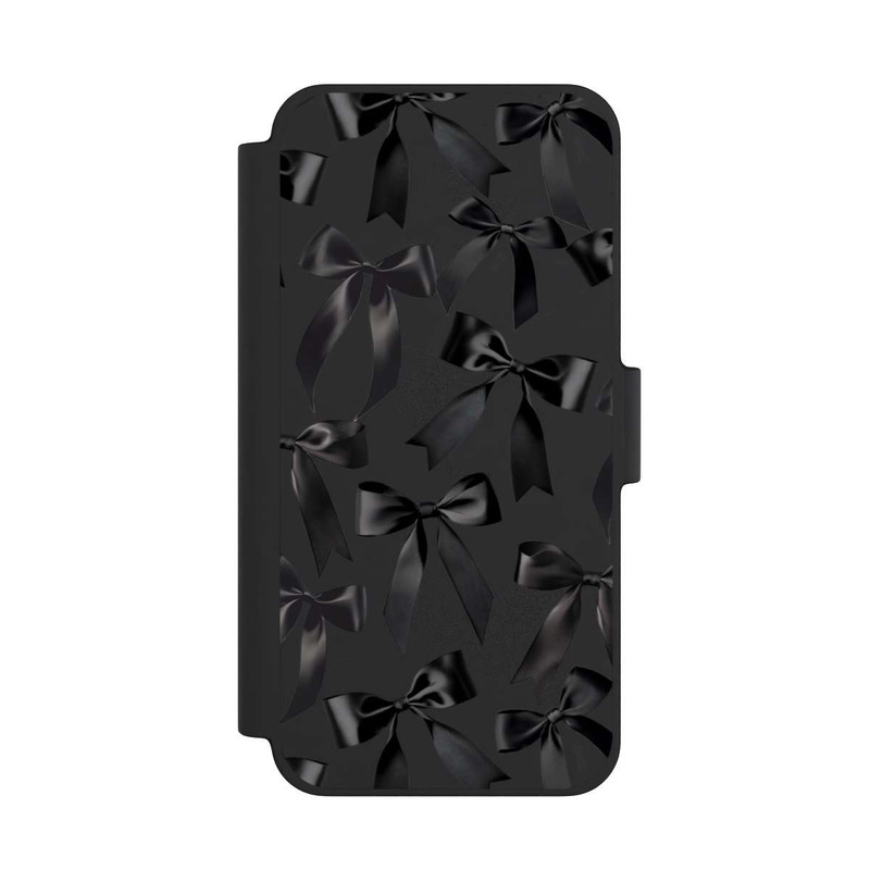 iPhone 12 mini NIVOflip Schwarze Satinschleifen