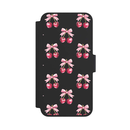 Apple iPhone 12 mini NIVOflip Cherry Bow Pattern Transparent with AI