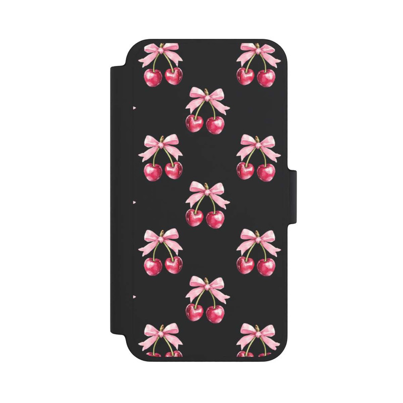iPhone 12 mini NIVOflip Cherry Bow Pattern Transparent with AI