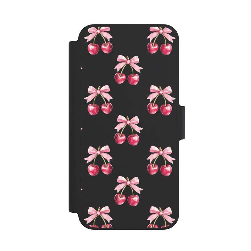 iPhone 12 mini NIVOflip Motif Nœud Cerise transparent avec IA