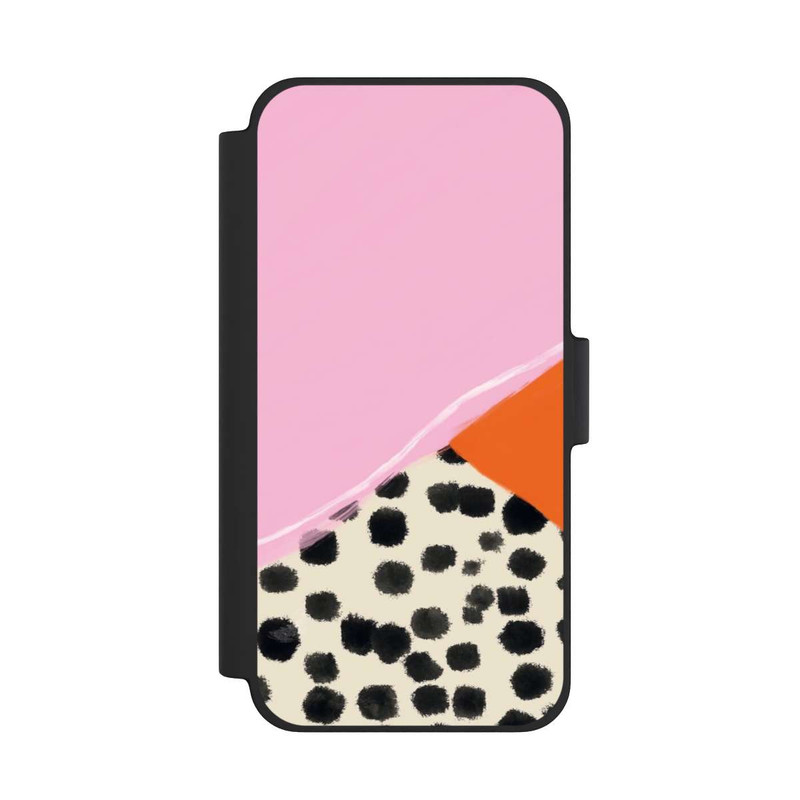 iPhone 12 mini NIVOflip Pink and Orange Modern Art with Dots