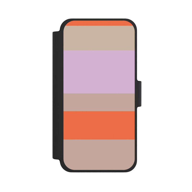 iPhone 12 mini NIVOflip Moca Lila Orange Stripes