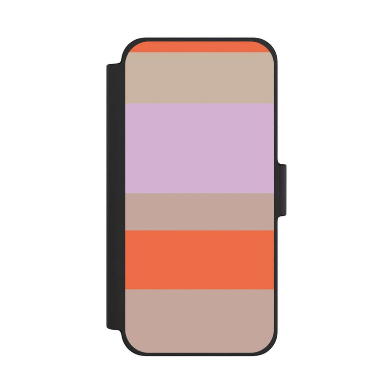 iPhone 12 mini NIVOflip Moca Lila Orange Stripes