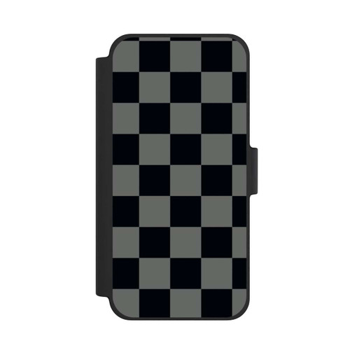 Apple iPhone 12 mini NIVOflip Schachbrett Schwarz Grau