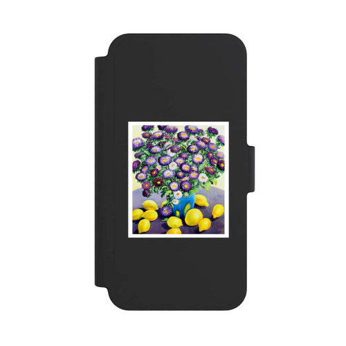 Apple iPhone 12 mini NIVOflip Purple Asters and Lemons by Christopher Ryland