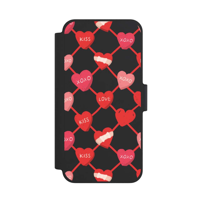 iPhone 12 mini NIVOflip Heart Pattern XOXO Red