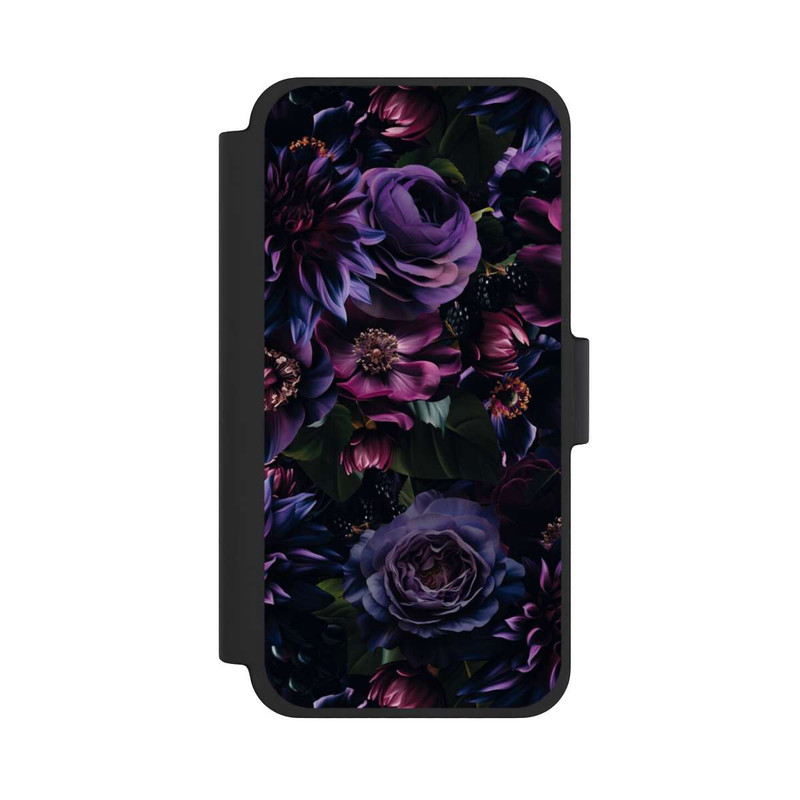 iPhone 12 mini NIVOflip Dunkle Lila Blüten 