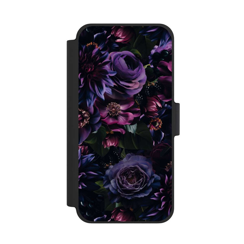 iPhone 12 mini NIVOflip Dark Purple Flowers