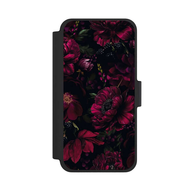 iPhone 12 mini NIVOflip Dunkle Rote Blumen Liebe