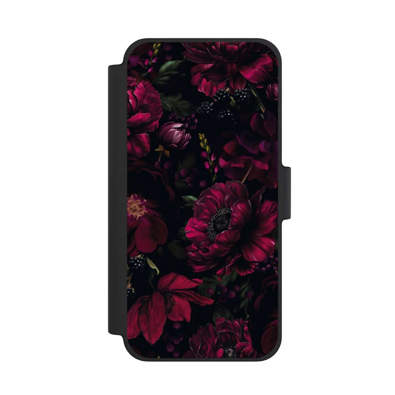 iPhone 12 mini NIVOflip Dunkle Rote Blumen Liebe