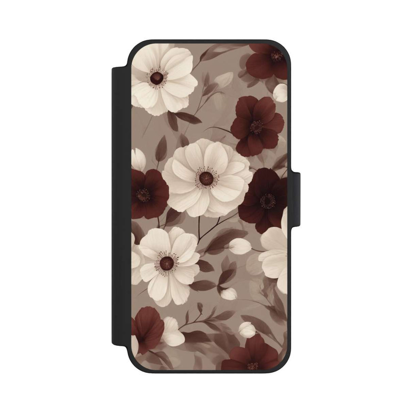 iPhone 12 mini NIVOflip Negative Flower Bordeaux White with AI
