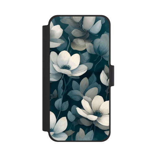 Apple iPhone 12 mini NIVOflip Negative Flower Petrol White with AI