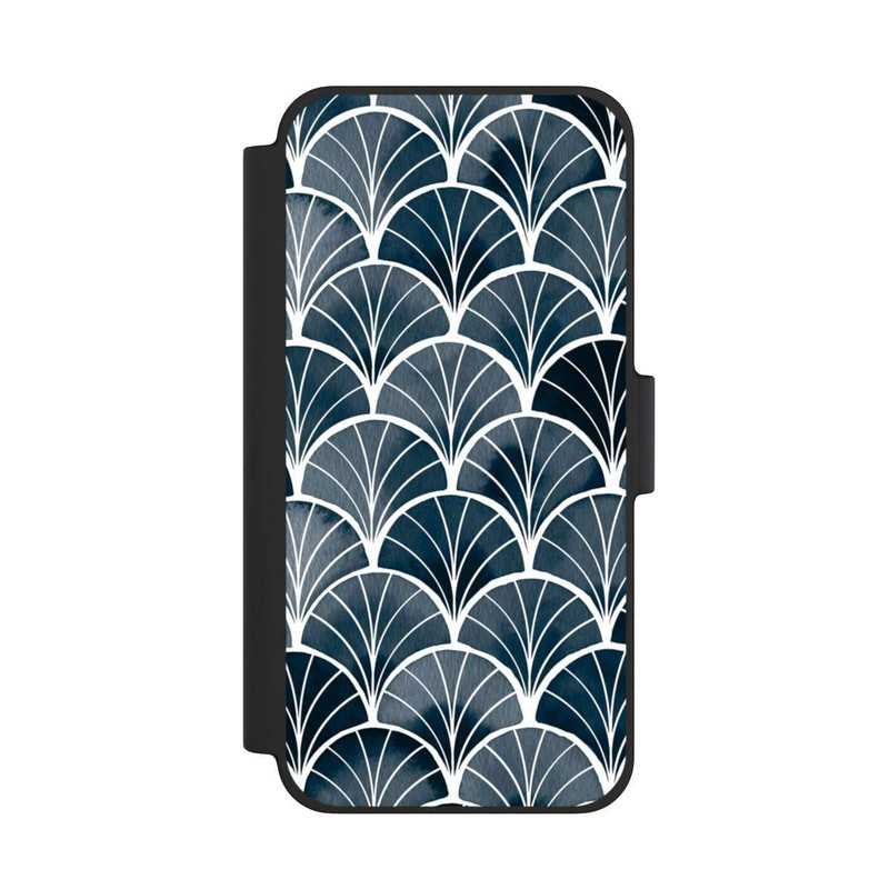 iPhone 12 mini NIVOflip Botanische Brise Art Deco Grau